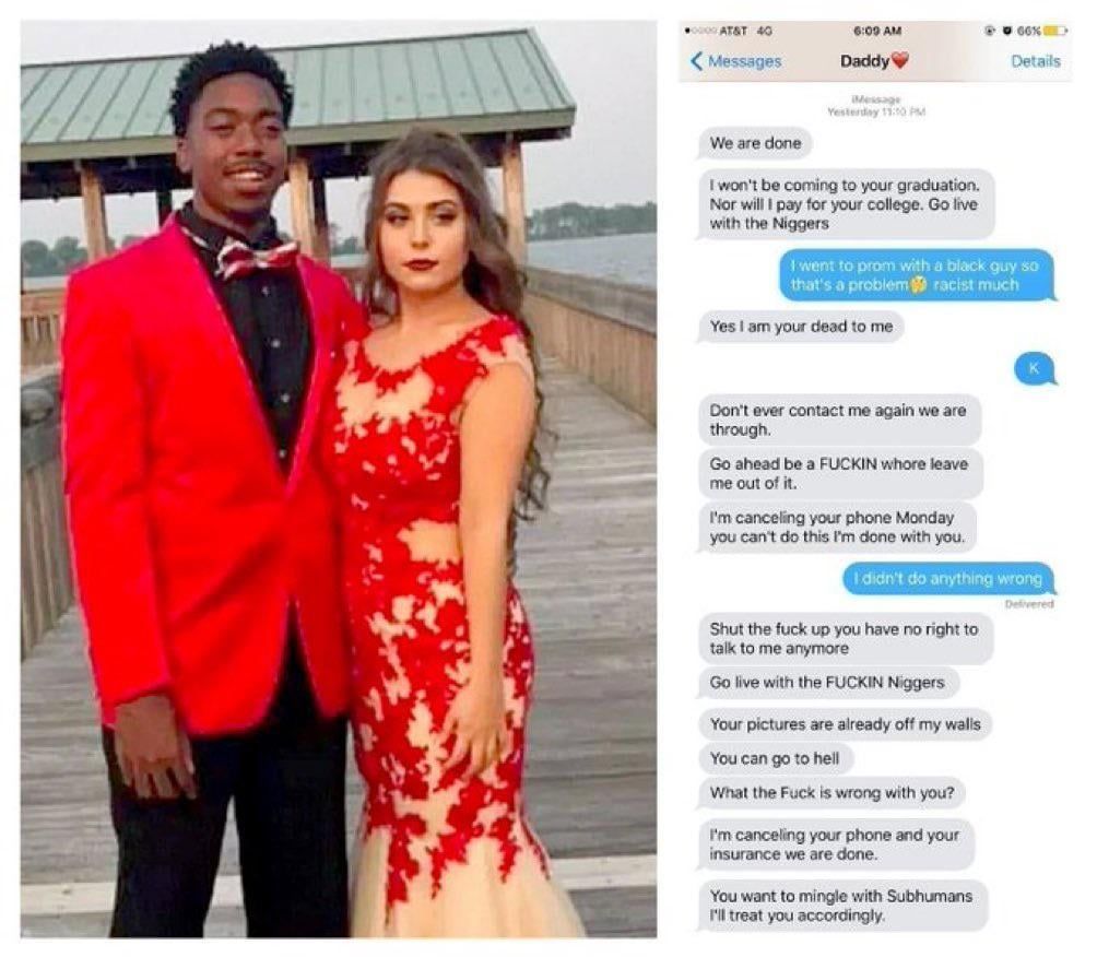 a father’s reaction to his daughter choosing a black man for prom...
