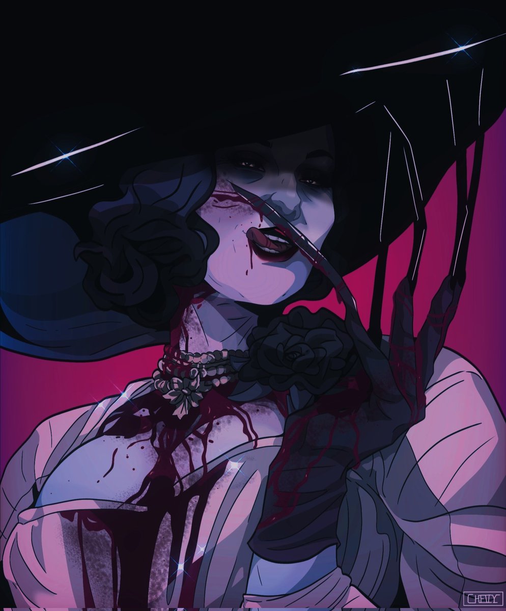 been a while since I've drawn Alcina 🥰💖 #ResidentEvilVillage