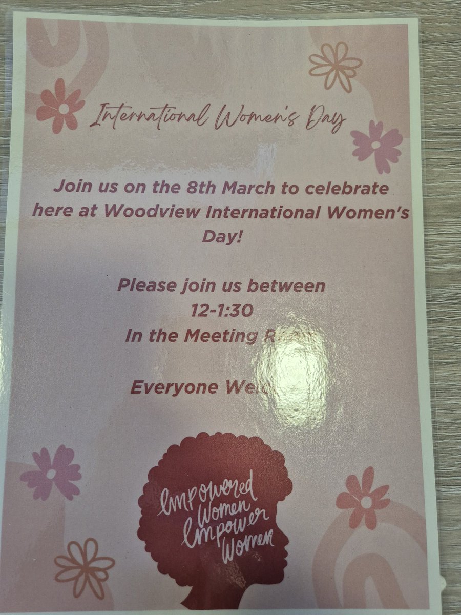 International Women's Day is fast approaching if your at Woodview on Friday be sure to come and celebrate with us ❤️