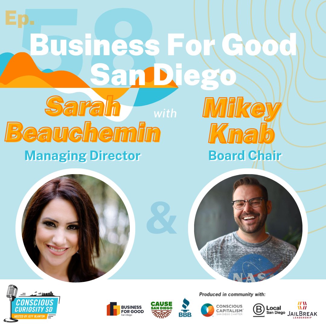 BFG's own Managing Director and Board Chair, Sarah Beauchemin and Mikey Knab, are on the @ConsciousCuriositySDPodcast 🎤 They had the pleasure of talking about our mission and the ways that local businesses are uniting to create lasting policy change. 

jailbreakleadership.com/podcasts/