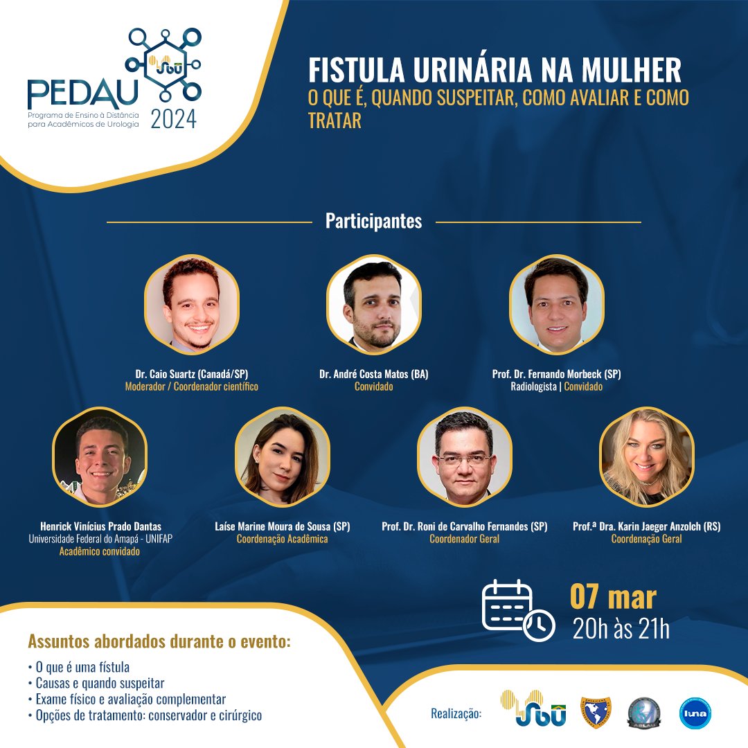 📆 Reserve um horário na sua agenda: amanhã tem PEDAU.

Faça sua inscrição.

📲 Link abaixo.

conteudo.portaldaurologia.org.br/pedau-marco-20…

#sbu #pedau #urologia #urologista #urologiabrasil