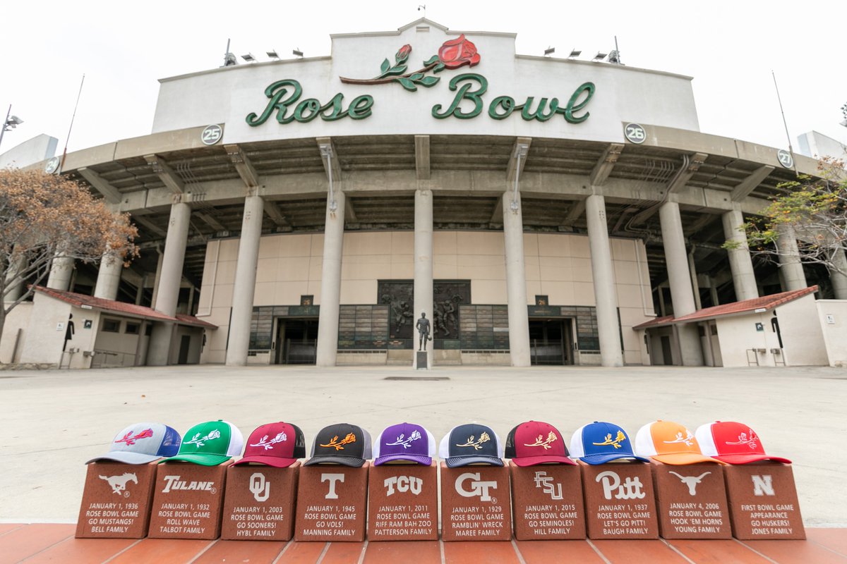 A core memory that will last a lifetime ✨ Receive an exclusive, limited-edition hat in your team’s school colors when you purchase a new brick logo: frsengraving.com/rosebowl/#/shop Note: Limited-edition hats are only available to the first 25 people who purchase per team logo.
