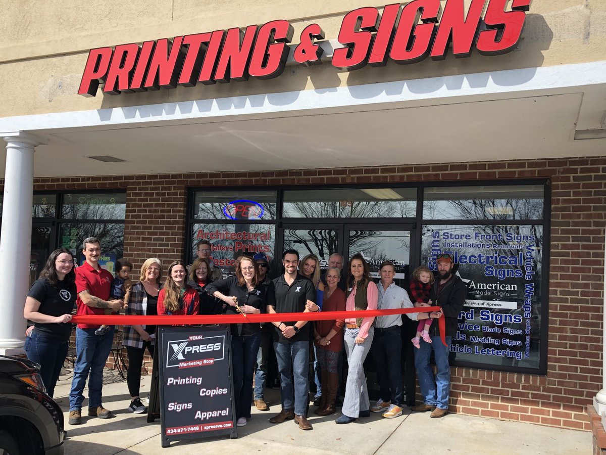 Xpress Copy & Graphics and American Made Signs now open in Charlottesville! 3450 Seminole Trail, Suite 105 cvillechamber.com/2024/03/04/xpr… #printing #marketing #smallbusiness #charlottesville #cville #albemarlecountyva #ribboncutting