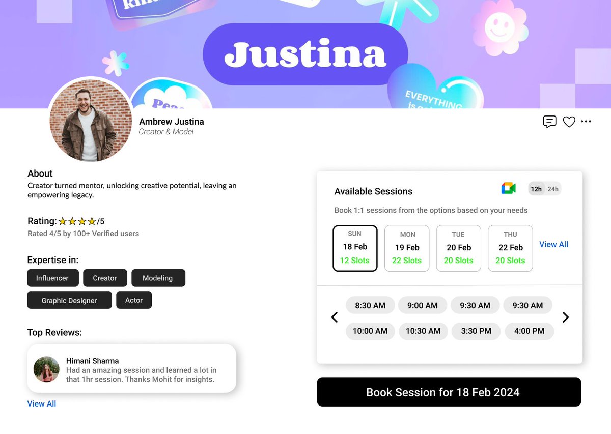 dropout_designr's tweet photo. Cosmofeed empowers creators to monetize their content and boost community engagement through a suite of tools.

Tried to re-design the booking call page.
@cosmofeedapp 

#design #UI #prototype https://t.co/d9op0tbiOV