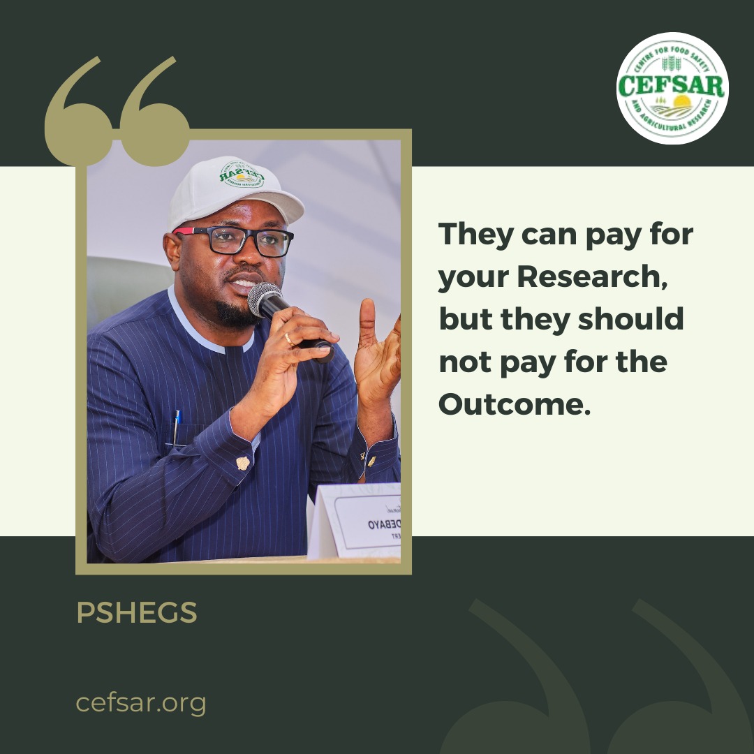 cefsarintl's tweet image. Thank you @pshegs for a most enlightening session at our pilot Symposium on Genetically Modified Crops! 
You session was very insightful and lends credence to the need for more honest research on GMOs in Nigeria.