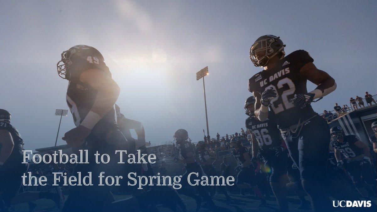 UC Davis (@ucdavis) on Twitter photo The official start of <a href="/UCDfootball/">UC Davis Football</a> is still months away, but fans can sate their appetite this Saturday, 3/9. Everyone is welcome to attend with a variety of activities to experience. Read more about the festivities ucdav.is/3v0C4VL
#UCDavis | #GoAgs | #AggiePride The official start of <a href="/UCDfootball/">UC Davis Football</a> is still months away, but fans can sate their appetite this Saturday, 3/9. Everyone is welcome to attend with a variety of activities to experience. Read more about the festivities ucdav.is/3v0C4VL
#UCDavis | #GoAgs | #AggiePride