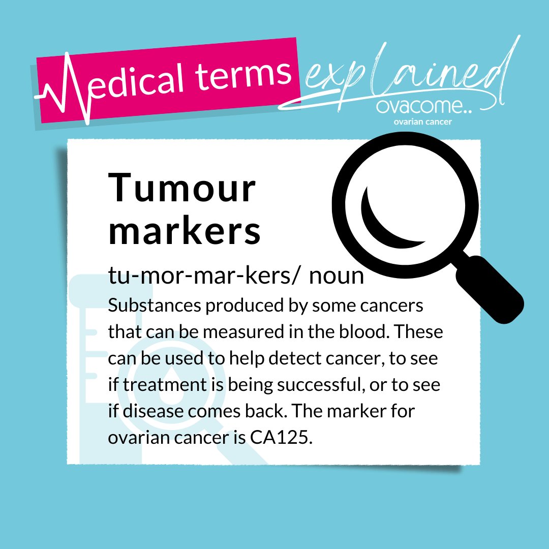 Ovacome - the ovarian cancer support charity on X: “Tumour markers