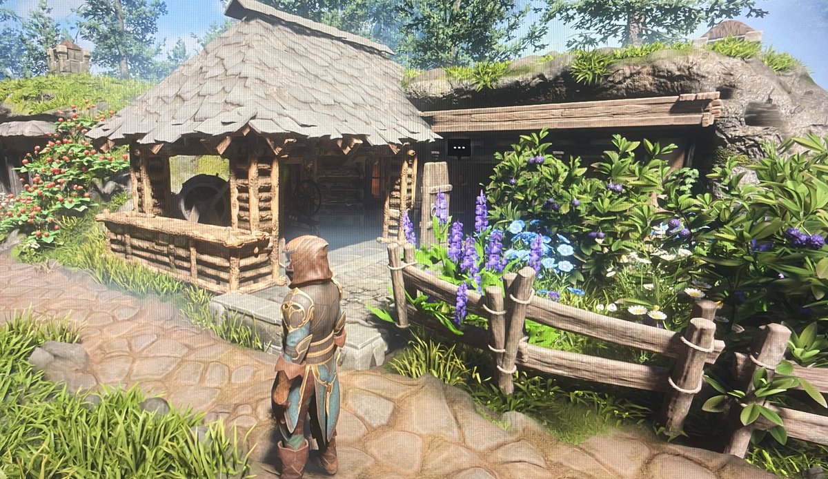 Our submission to the contest, we built a small village of hobbit-style houses. Indoors in the answers. #EnshroudedAoW