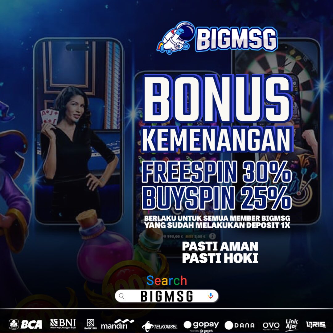 bigmsg_id's tweet photo. LIVE MENCARI JACKPOT HARI INI BERSAMA BIGMSG
Tempat ngopi :
✨BIGMSG✨
✨BIGMSG✨
✨BIGMSG✨
khusus 18+ Keatas ⚠️
#liveslot #liveslotpragmatic #liveslotonlinesekarang #slotgacor #slotgacorhariini #liveslotgacor #bigmsg https://t.co/2RpZ3djfsY