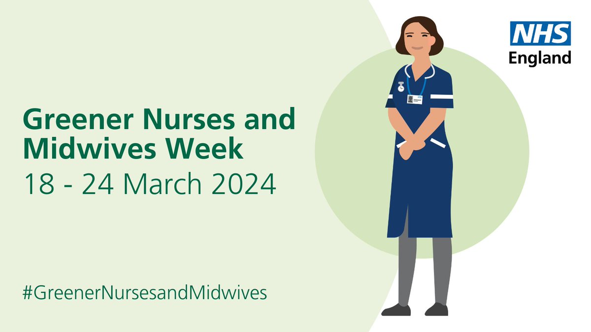 The first #GreenerNursesandMidwives Week is taking place 18 to 24 March. Join regional and national webinars to support and empower you to make sustainable changes for the benefit of the populations we serve, our professions and the NHS. #GreenerNHS. 👉 future.nhs.uk/system/login?n…