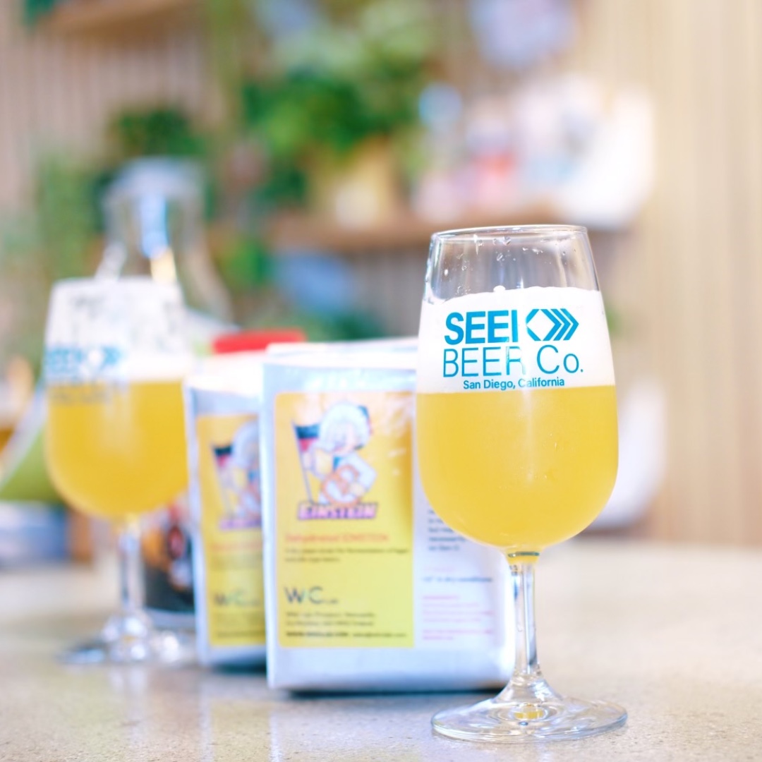 Our IPA collaboration with Seek Beer! 🇺🇸 We recently brewed up this juicy IPA at @seekbeerco in San Diego! We used our Einstein yeast to complement the Nectaron, Mosaic, and Citra hops.🍻