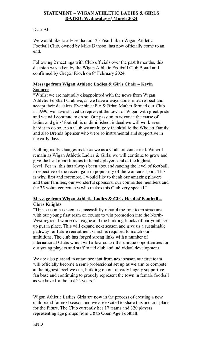 Wigan Athletic LFC tweet media