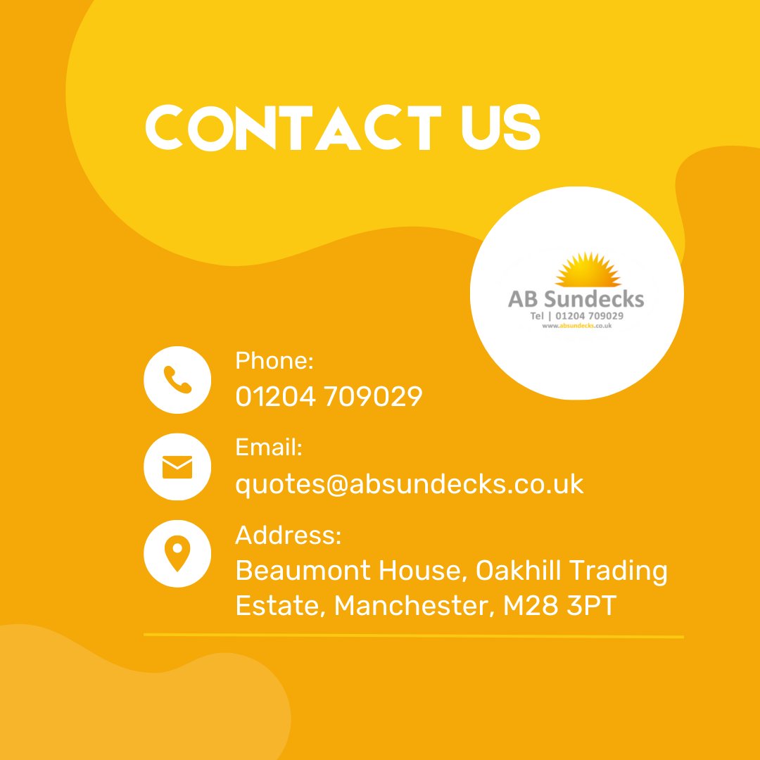 ABSundecksLtd's tweet image. When it comes to choosing your AB Sundeck it couldn't be easier!

Get in touch with us today to start designing the decking of your dreams 🤩

#absundecks #decking #deckinguk #deckinginspo #contactus