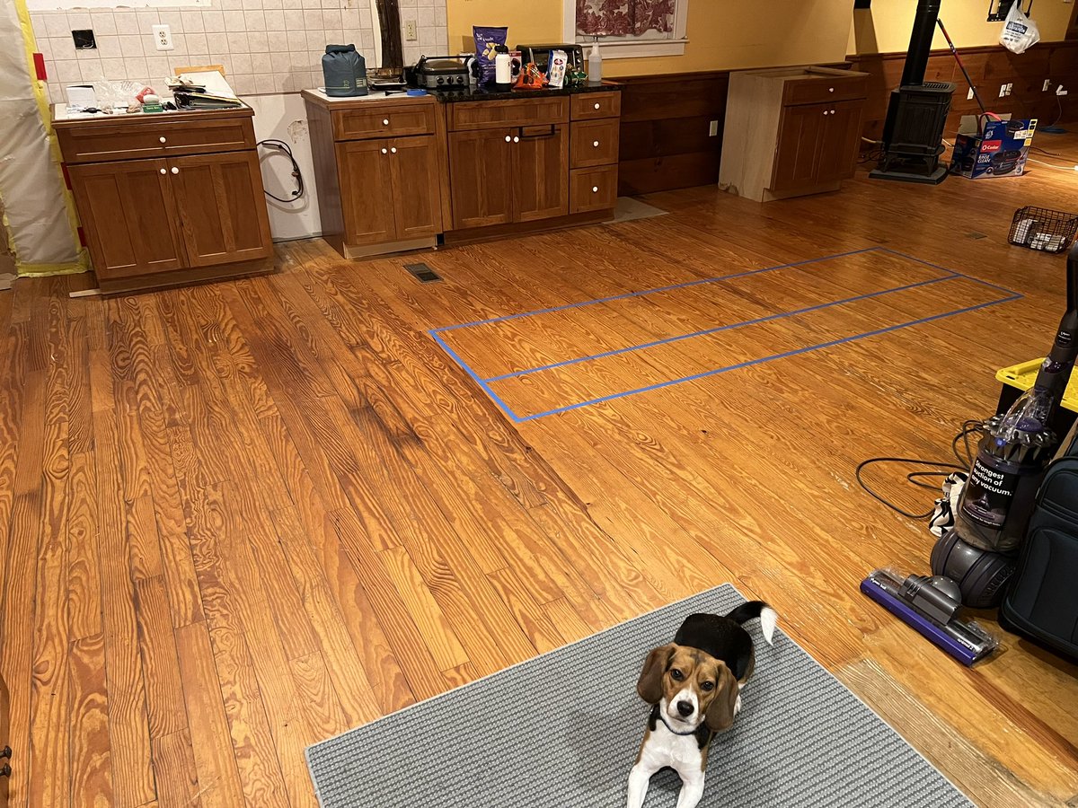 TimothyBausch's tweet image. We are so excited to share photos of our kitchen renovation! This house didn’t come with a kitchen so we decided to focus on the island first. We built our own cabinetry, painted a plywood countertop (my partner is amazing), and ran all the water/electric ourselves 😍 #sohappy