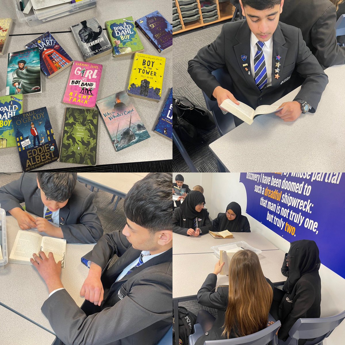 On Wednesdays, we read! Our reading ambassadors were thoroughly enjoying themselves today when reading to some of our Year 7 students! Well done, everyone! #ReadingForPleasure #WeAreASchoolThatReads #ReadingRoutes