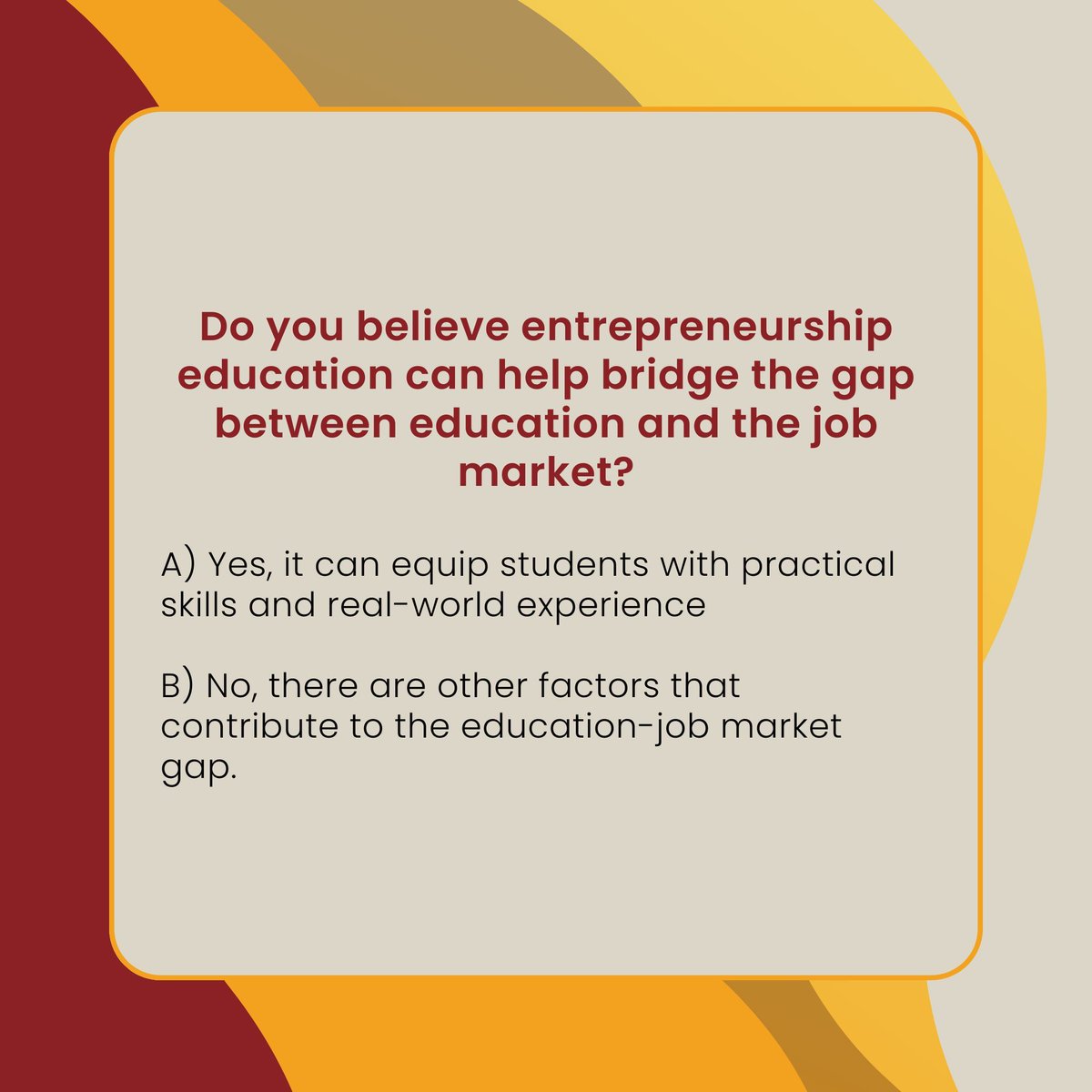 anzishaprize's tweet photo. Tell us what you think will bridge the gap.
#Anzisha #Entrepreneurship #EntrepreurshipEducation #Education #EntrepreneurshipSupport #YoungEntrepreneurs https://t.co/R5dndXNrpY