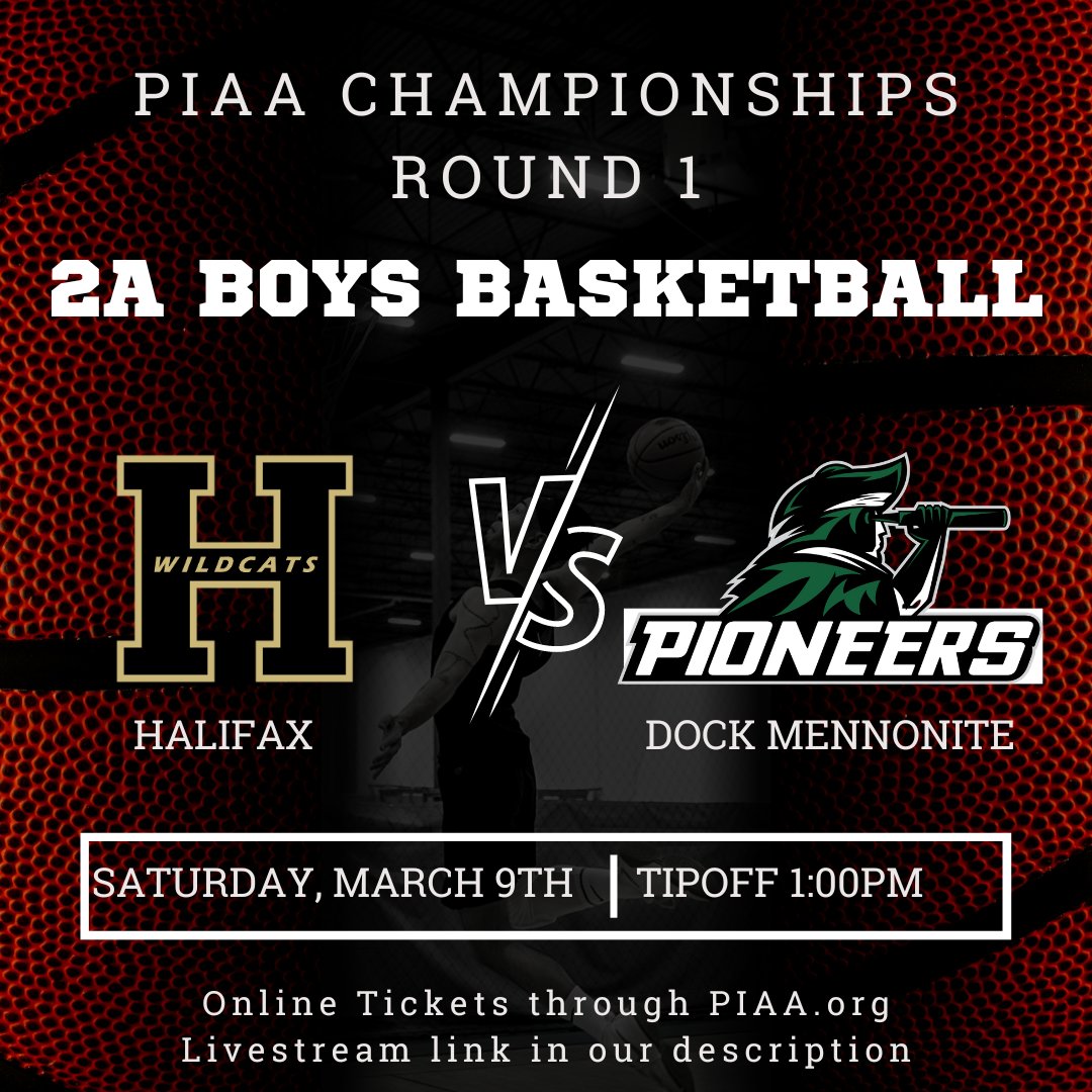 Boys Basketball hits the road in State Playoffs to take on the District 1 Champion, Dock Mennonite. Livestream:fan.hudl.com/usa/pa/lansdal… Tickets: piaa.org/sports/tickets…