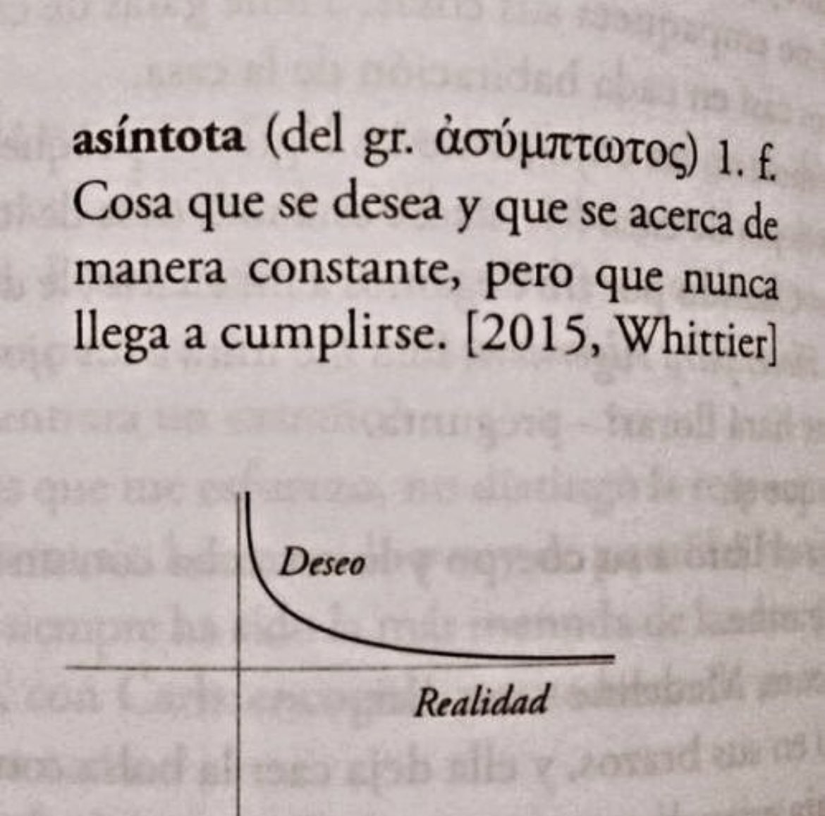 — Álvaro, «pensar que tiene solución es lo que lo hace insoportable».
— Eso ha sonado muy «asíntoto».
— ¿Eso qué es?