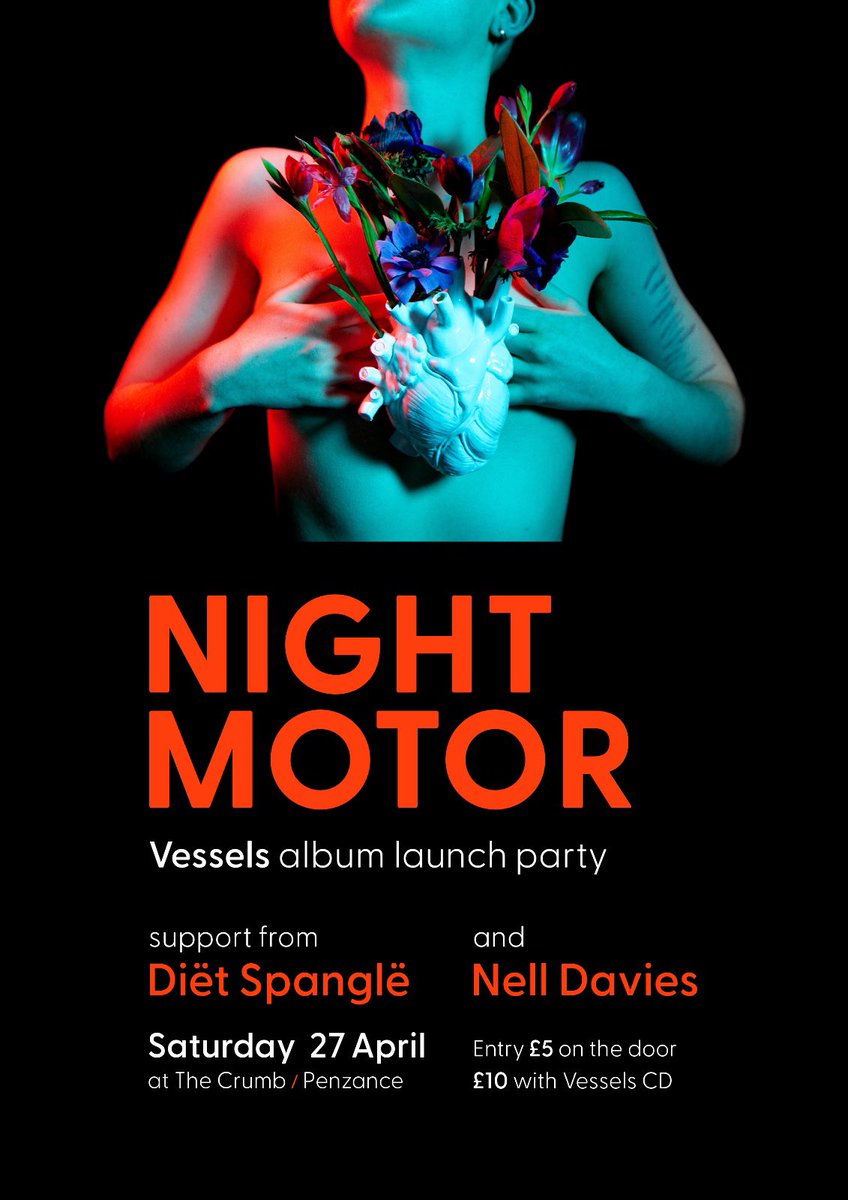 ‘VESSELS’ ALBUM LAUNCH! 
SATURDAY 27th APRIL 
THE CRUMB / PENZANCE 
with DIET SPANGLE / NELL DAVIES 💀

💐🤍💐