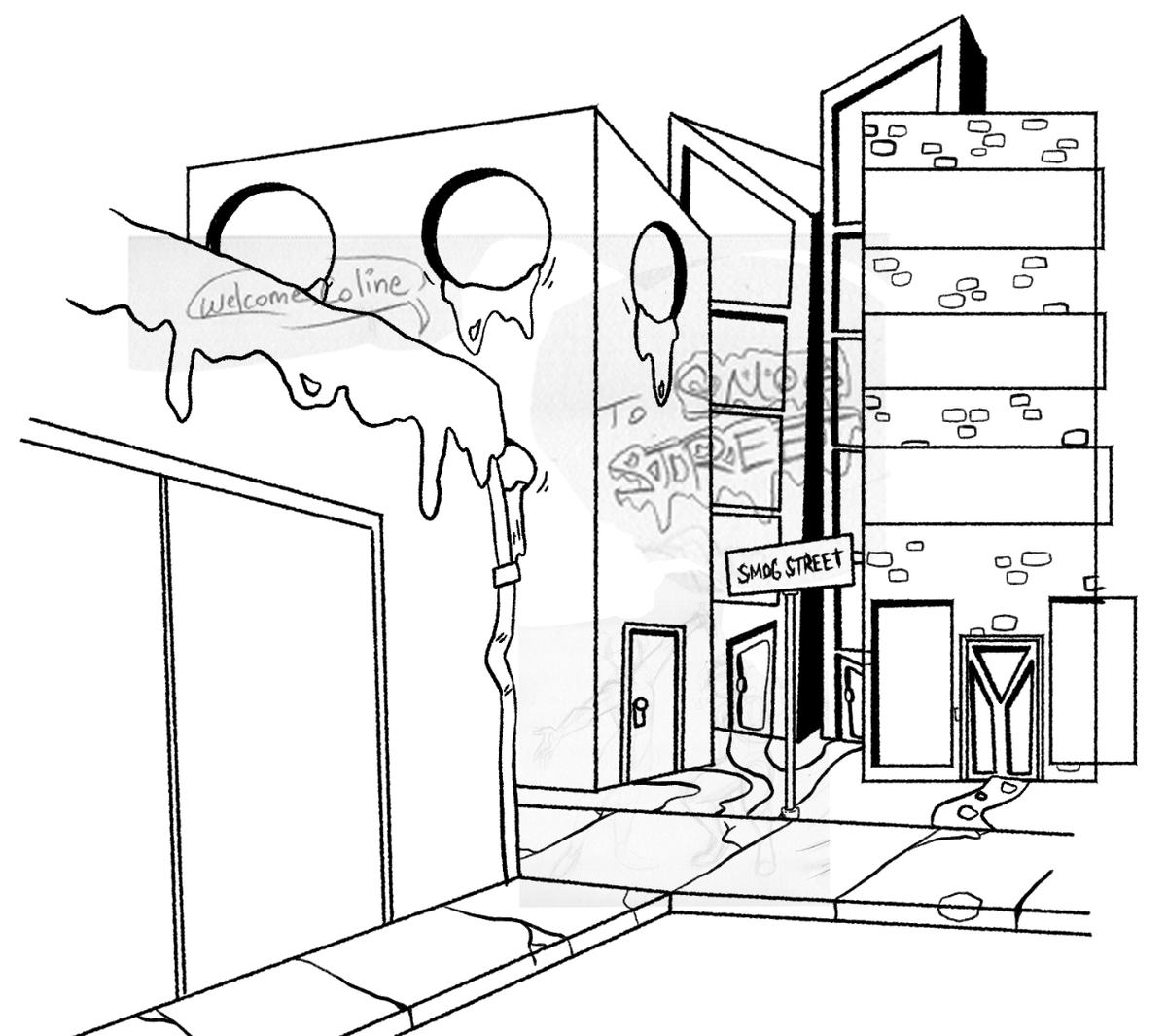 dunno if y'all are interested in behind the scenes but I'm working on this background for my Smog Street comic and I'm kinda happy with how it's coming out!
#MiddleverseVirginia #artistsontwitter