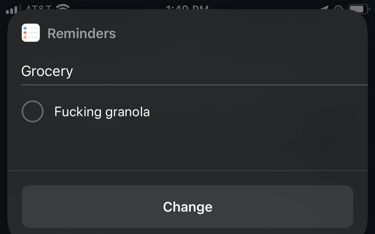 You know all too often those situations where Siri just doesn’t get it. Today, I repeatedly asked Siri to add granola to a grocery list, until eventually Siri got it… (Note: *expletive*).