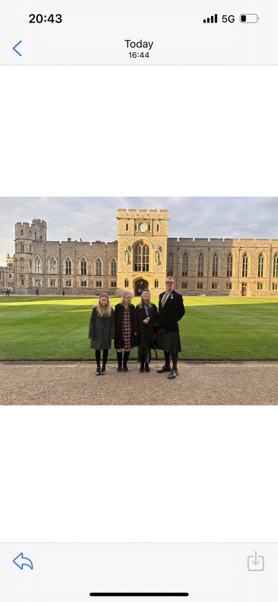 A wee trip to Windsor with the family to bow to Princess Anne when pinning a pretty ribbon on my coat x x x