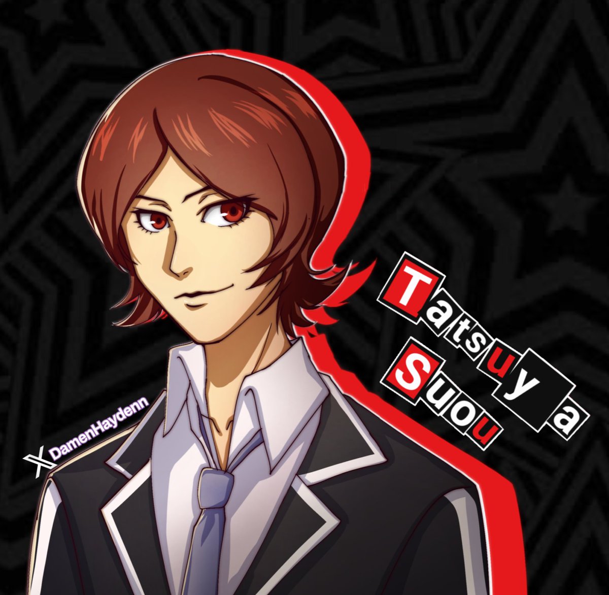 DamenHaydenn's tweet photo. FINALLY REEEEEEHHHH

I've made Tatsuya Suō in P5R style! What do you think? Should I make Eikichi as well?

#atlusfaithful @Atlus_West #Persona5 #Persona5Royal #persona2IS #PERSONA #persona2 #fanart #FanartOfTheDay https://t.co/xVZCCKVAmV