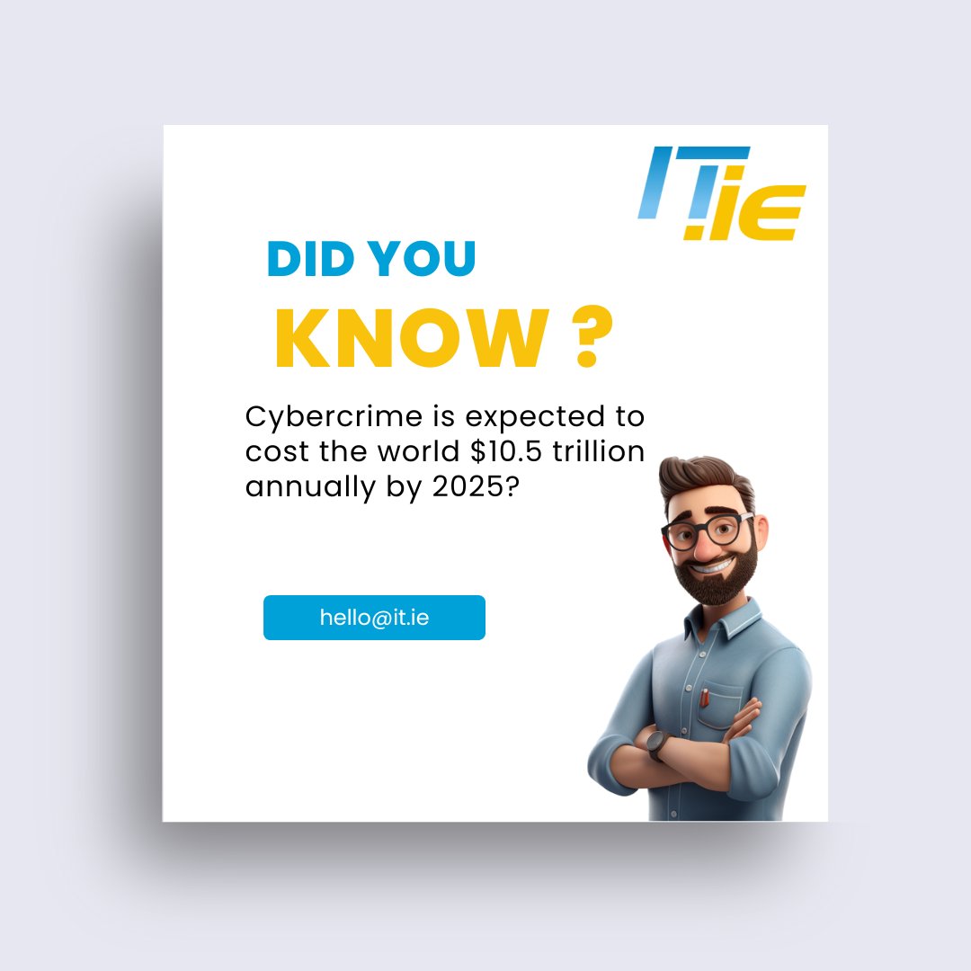 itdotie's tweet photo. 💸 Did you know? Cybercrime costs are projected to hit $10.5 trillion annually by 2025. Let's work together to lower this number. #FightCybercrime #CyberCosts #SecureTheWeb
Cyber Security Awareness Training | https://t.co/XFyt6zKS6s https://t.co/318z1WuOuN https://t.co/uZE0IEPdEW