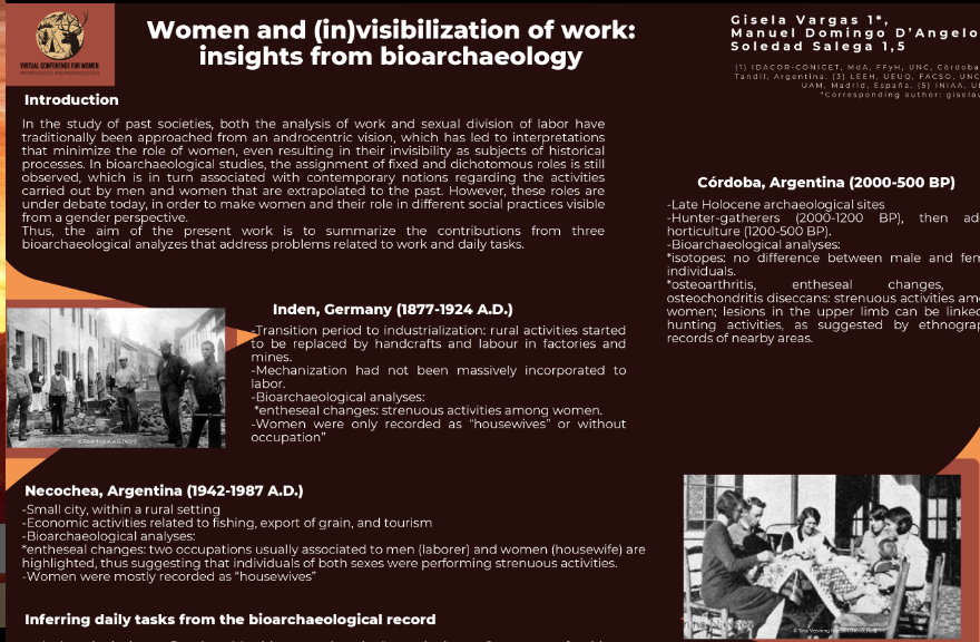 We participate in the #VCWAP2024 with a poster that highlight the role of labor and daily activities performed by women in archaeological and historical contexts.  
#bioarchaeology