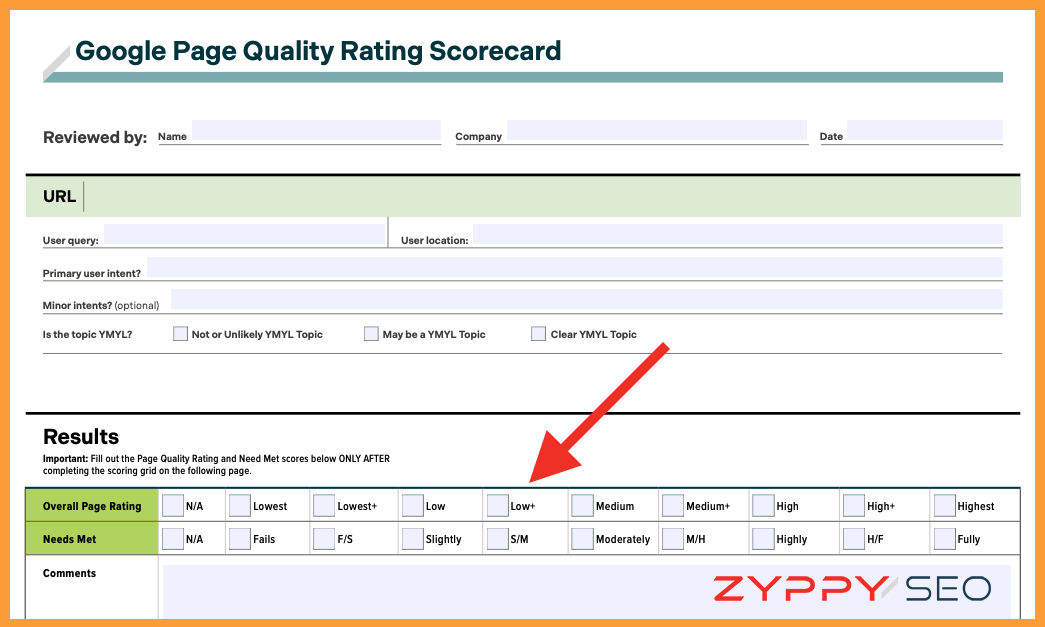 New: Introducing the Google Page Quality Rating Scorecard

Google Quality Raters assign a "Quality + Needs Met" score to every web page they rate 🎯

Want to rate your own/client/competitor pages in alignment with Google's Rater Guidelines?

Grab a free copy of the new template🧵