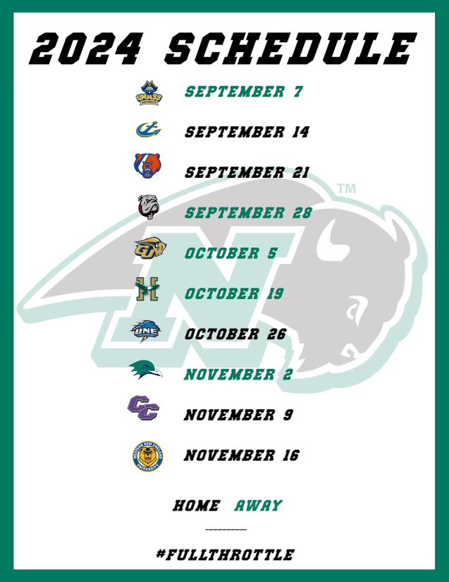 ‼️Our 2024 Schedule is here‼️
🦬🏈

#FULLTHROTTLE 
#FACTS