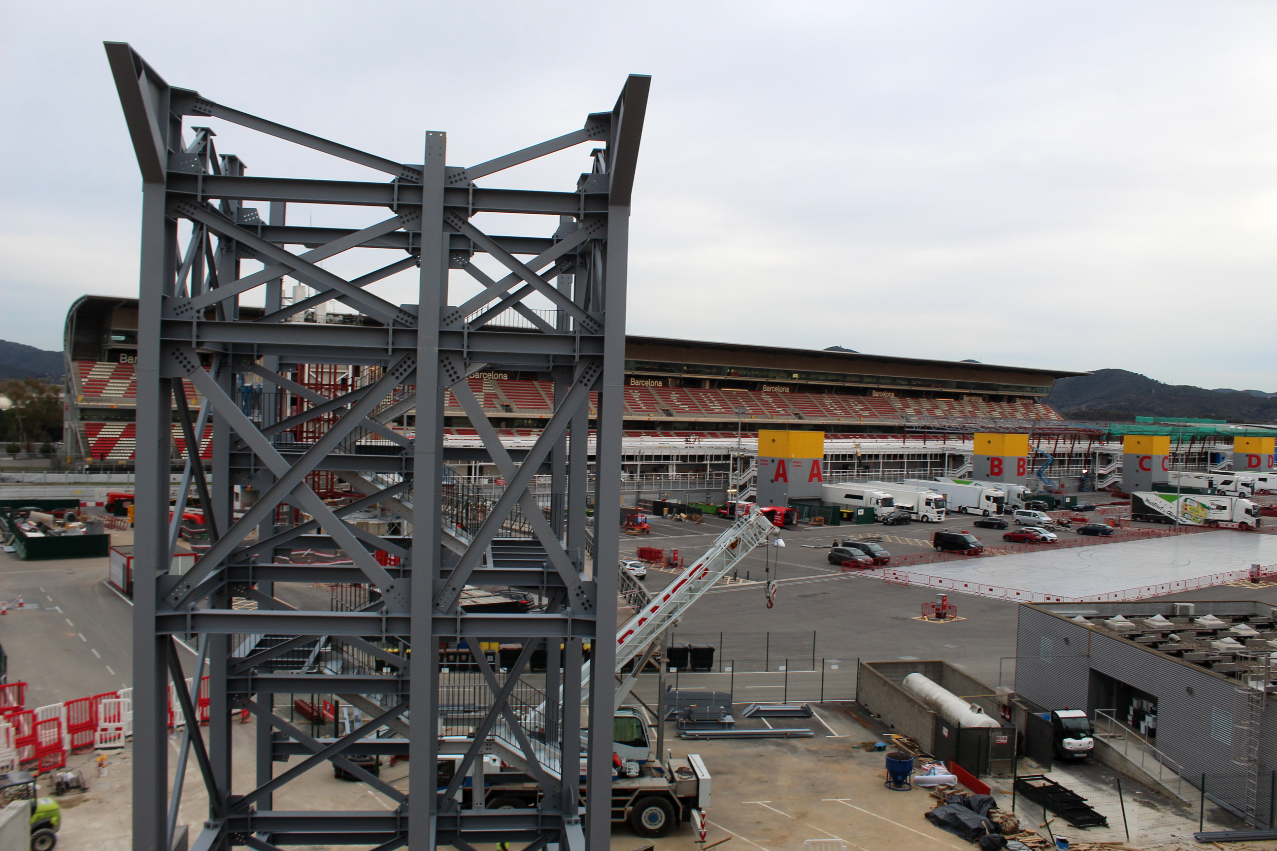 Work continues at Barcelona Circuit