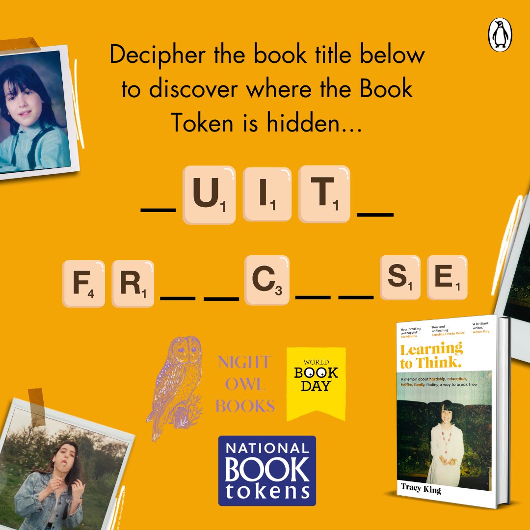 nightowl_books's tweet photo. Thrilled to be one of the #IndieBookshops celebrating the publication of #LearningToThink an uplifting memoir that shows the power of books publishing on #WorldBookDay with @DoubledayUK
We've hidden a @book_tokens in the pages of a book on our shelves at Night Owl Books 🔍 https://t.co/2jDLn0hQTI