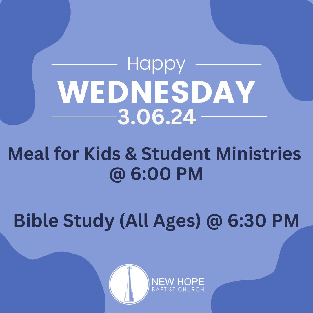 See you tonight for our midweek services! #welcomehome