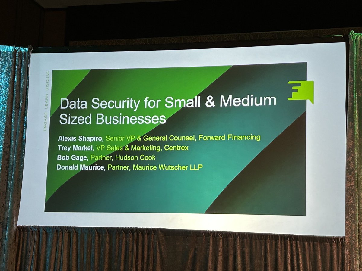 aghock's tweet image. Don Maurice presenting at the Funders Forum Data Security for Small and Medium Sized Businesses