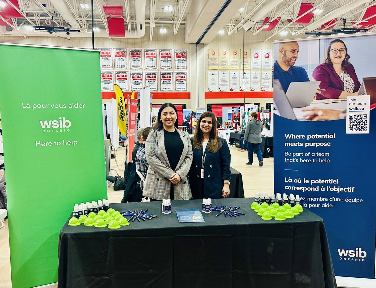 We look forward to meeting the students at the @FanshaweCollege Employer Fair today. Stop by and say hello to find out about exciting possibilities! Build a career at the WSIB, where potential meets purpose. #JoinOurTeam