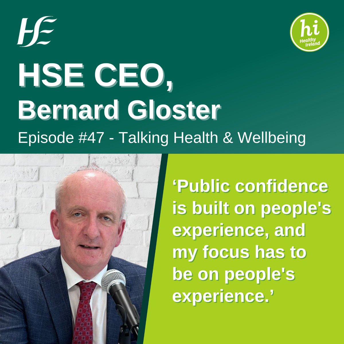We are producing our #podcast series for a year now & really please to sit down with HSE CEO @BernardGloster last week to hear his thoughts on #HealthyIreland in the HSE, his 1st year in the job & much more: bit.ly/3v0wjrc 
#talkinghealthandwellbeing #TobaccoFreeIreland