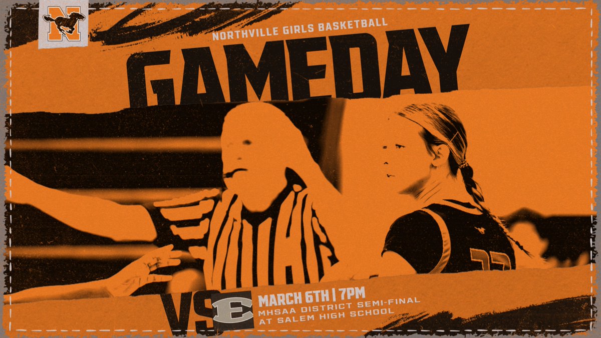 Good luck to girls basketball tonight vs South Lyon East in the <a href="/MHSAA/">MHSAA</a> district semi-final.  #GoMustangs #RefuseToLose