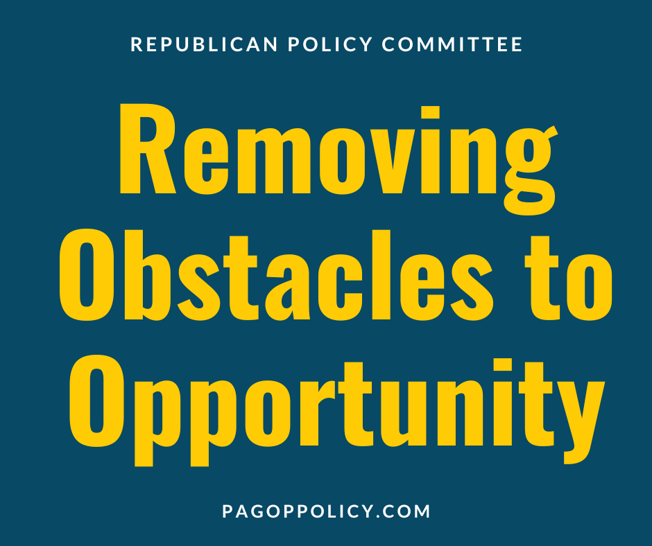 Over the past few weeks, the policy committee held a series of hearings on removing obstacles to opportunity. In this series, burdensome state regulations and permits are the obstacles for Pennsylvania communities and businesses. #ObstaclestoOpportunity #PermittingReform
