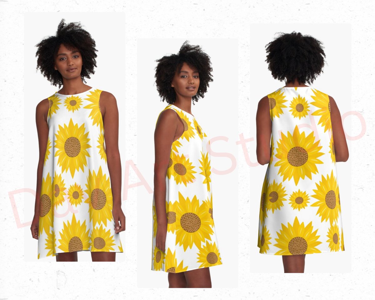 HanDavArts's tweet photo. Sunflowers A-Line Dress
Embrace the warmth of nature with 'Sunshine Sunflowers with Hearts.' Inspired by the golden glow of a summer's day, these sunflowers radiate joy and positivity. 
Link to purchase: https://t.co/uMSs4dINiY

#davartstudio https://t.co/yjieONmyXO