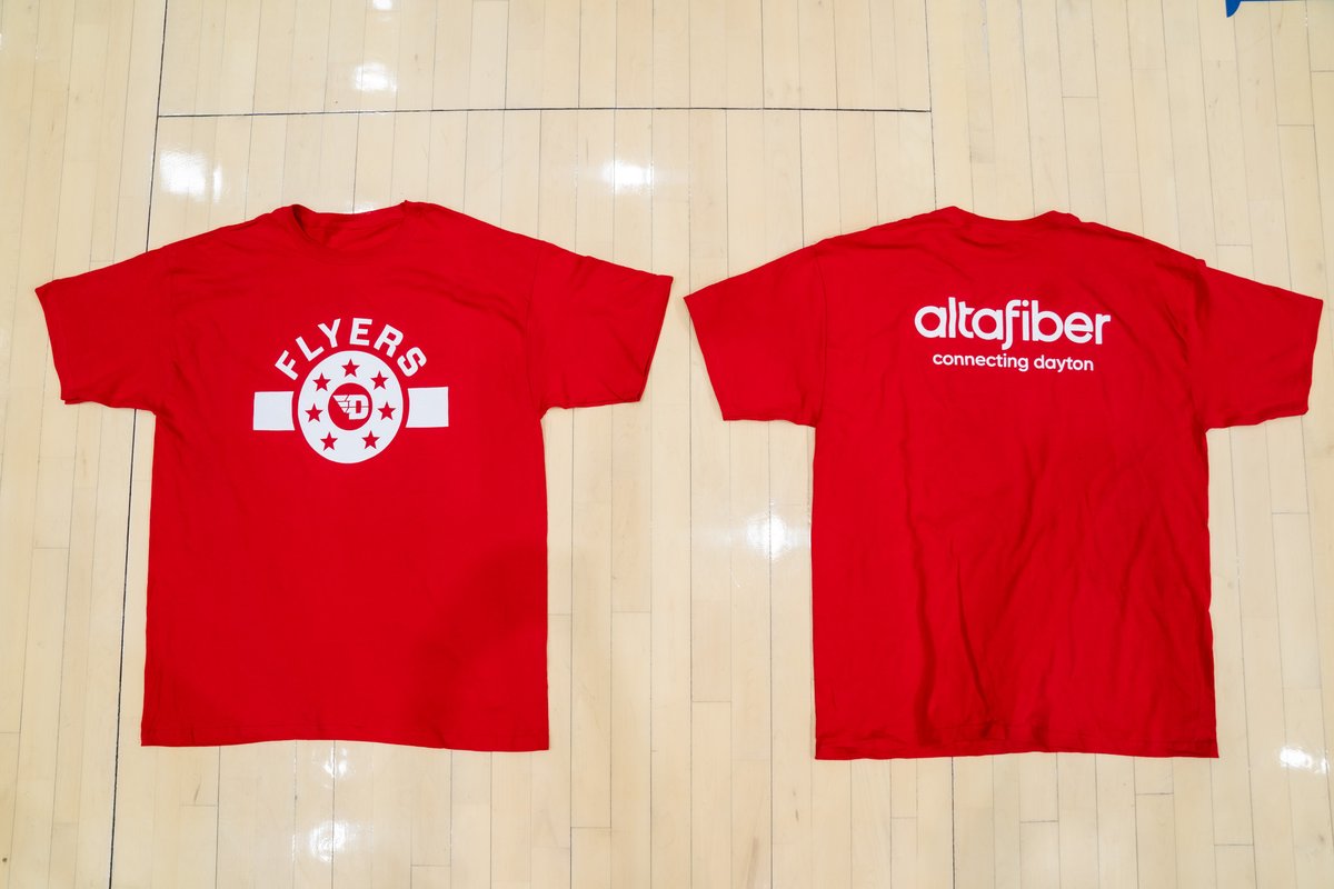 DaytonMBB's tweet photo. Wear Red. Be Lowd. โ๏ธ๐
Every single fan will receive a Red Flyers T-shirt at Friday's game against VCU courtesy of @altafiber โผ๏ธ
#GoFlyers // @DaytonFlyers https://t.co/U3RT4xiZm4
