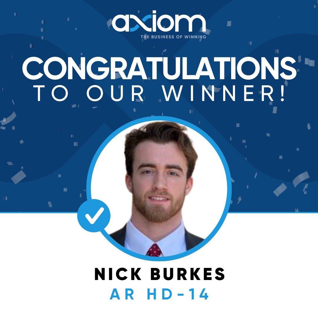 Congratulations Axiom client Nick Burkes! #businessofwinning