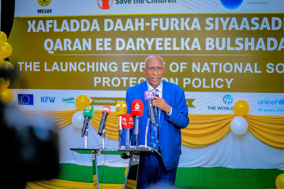 YPeer's tweet photo. Today, the Ministry of Employment, Social, and Family Affairs held the launching ceremony of the Somaliland National Social Protection Policy, which was approved and endorsed by the government.

#SocialProtectionLaunchCeremony
#SPLC
#SocialProtectionPolicy https://t.co/3FRh9HUQs0
