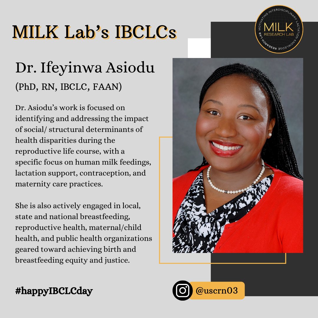 MILKRLab's tweet photo. In celebration of #IBCLCday, we would like to uplift our wonderful IBCLCs within the MILK Research Lab 🎉 @IVAPhD and Brandi Gates-Burgess 🎉
Thank you for all of the care, support and knowledge you provide each and every day. 💛
#milkresearchlab #happyIBCLCday https://t.co/Oj0WXIVfbc