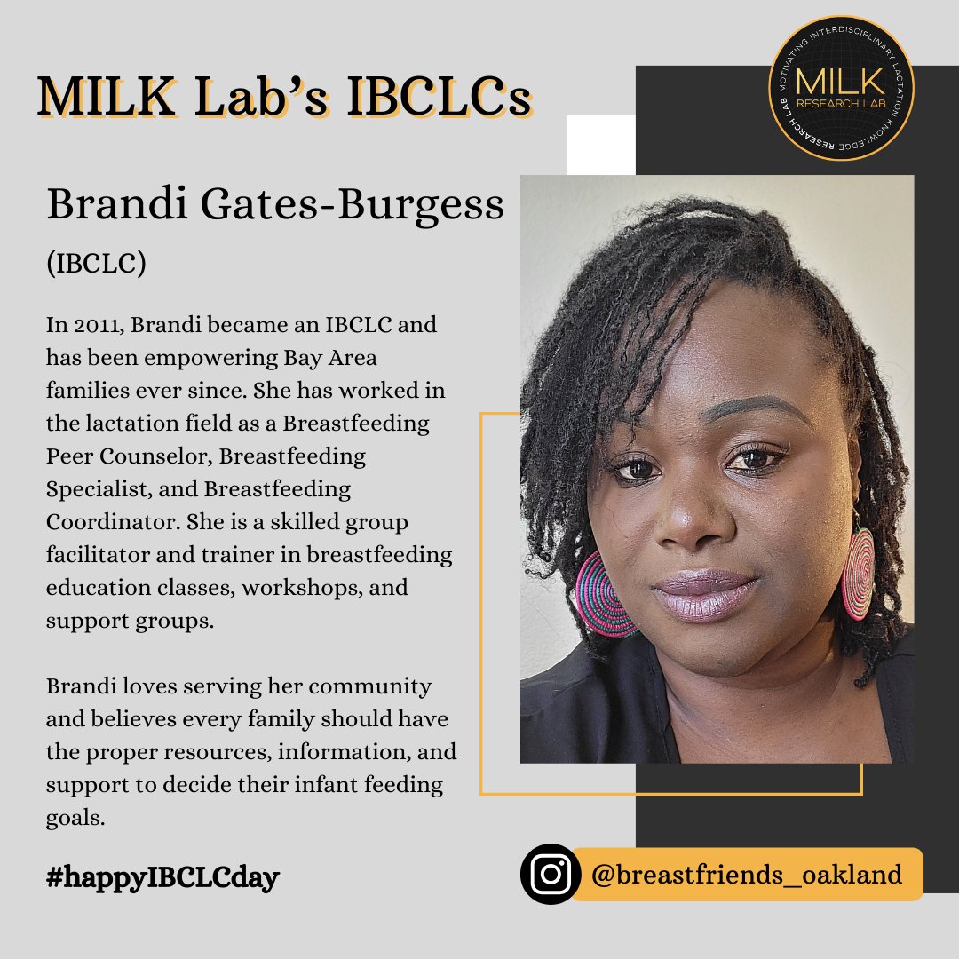 MILKRLab's tweet photo. In celebration of #IBCLCday, we would like to uplift our wonderful IBCLCs within the MILK Research Lab 🎉 @IVAPhD and Brandi Gates-Burgess 🎉
Thank you for all of the care, support and knowledge you provide each and every day. 💛
#milkresearchlab #happyIBCLCday https://t.co/Oj0WXIVfbc