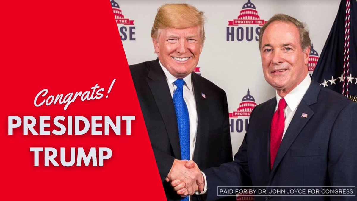 Congratulations President Trump! As our Republican nominee, President Trump is ready to once again lead our nation by securing our border, lowering energy prices, and returning to a conservative agenda.