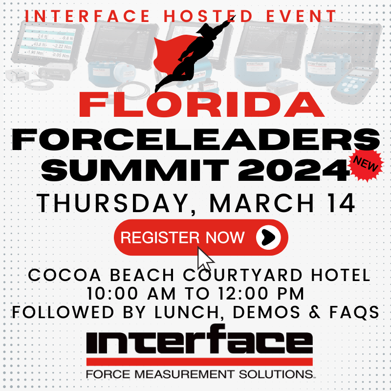 loadcells's tweet photo. 🚀 Join us on the Space Coast! Our technical seminar, ForceLeaders, is back in Florida on March 14, 2024. Register today for a hands-on force measurement experience! https://t.co/xybbg3b97H
#ForceMeasurement #LoadCells #ForceLeaders #TechSeminar #Engineering #InterfaceEvent https://t.co/Dhzhb6oWWX