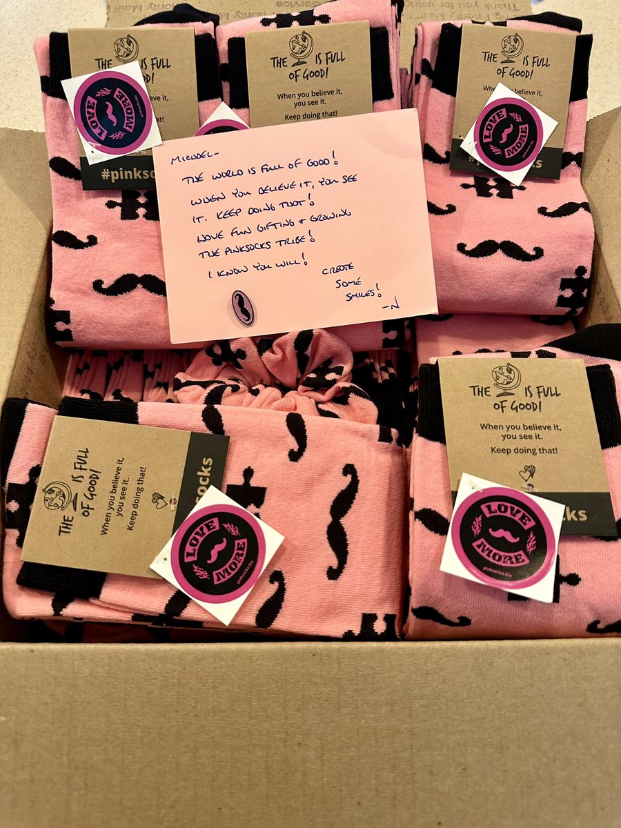 On the eve of <a href="/sxsw/">SXSW</a>, look what has arrived. <a href="/nickisnpdx/">Nick Adkins</a> looks like I need a bigger 🧳 
Connect with me in Austin and help share the message
#connection 
#BeKind #vulerabilityisasuperpower
#pinksocks