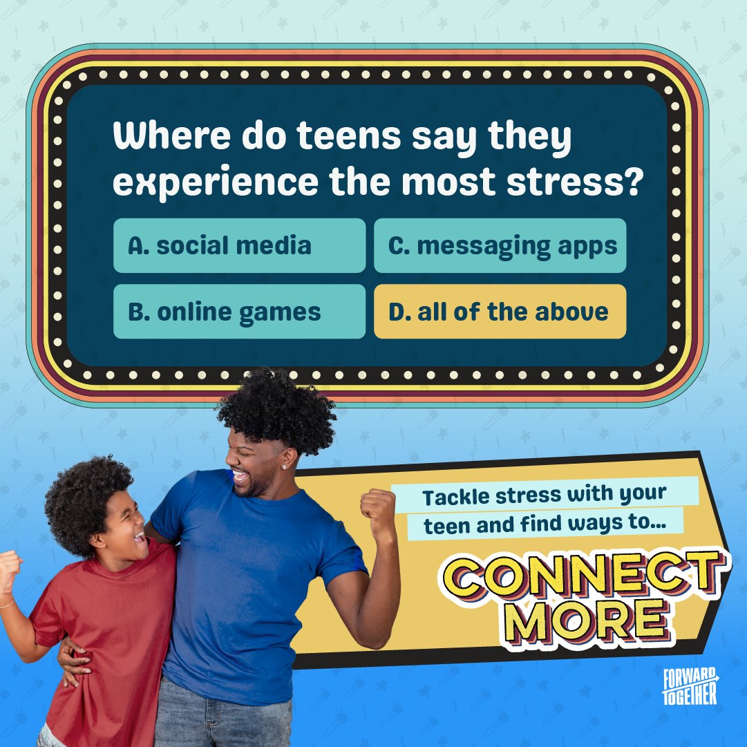 FwdTogetherCO's tweet photo. Parents, it’s time to Connect More. Today’s challenge is “Tackling Mental Health.” Try these tips:
-Check-in: Ask about how they’ve been feeling and if they need anything.
-Open Up: Express care and ask how they feel about mental health.

https://t.co/eoyKcHWBkn https://t.co/1VIMmLzcgE