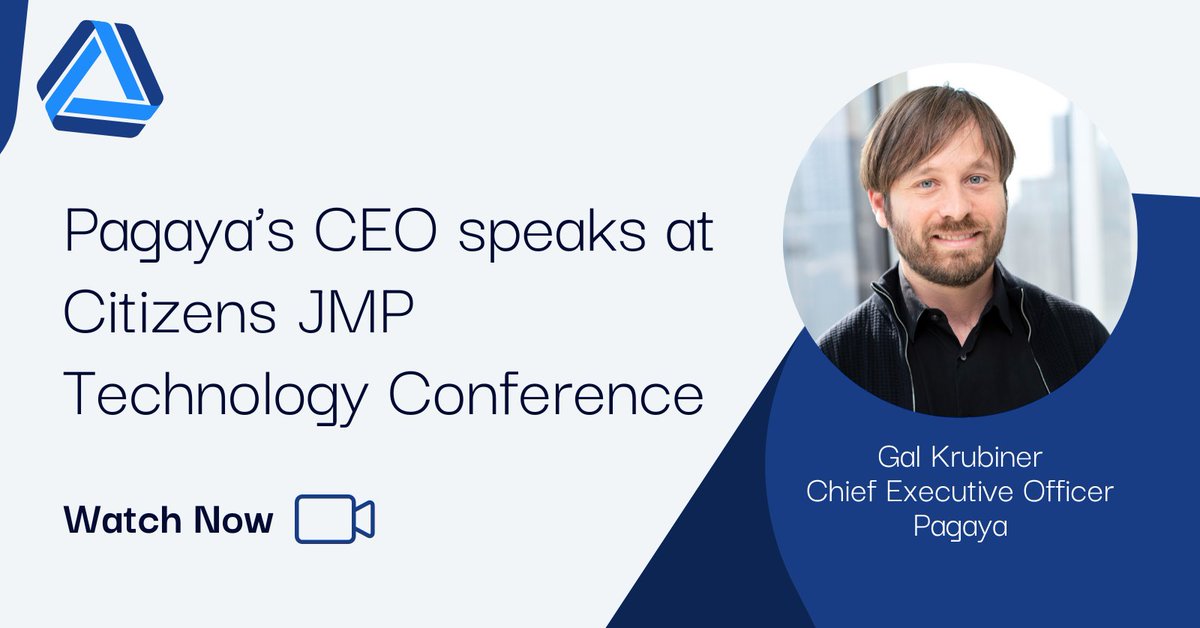Pagayaltd's tweet photo. CEO @galkrubiner spoke at the Citizens JMP Technology Conference, where he shared our mission to deliver more financial opportunities to more people, more often. Watch the conversation: https://t.co/9BqRBcv5da $PGY https://t.co/i23jSglXSh
